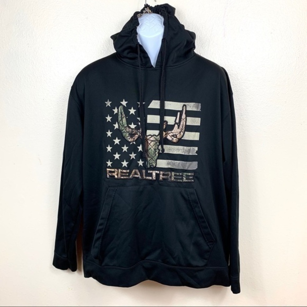 RealTree Men’s jacket black Hoddie polyester L